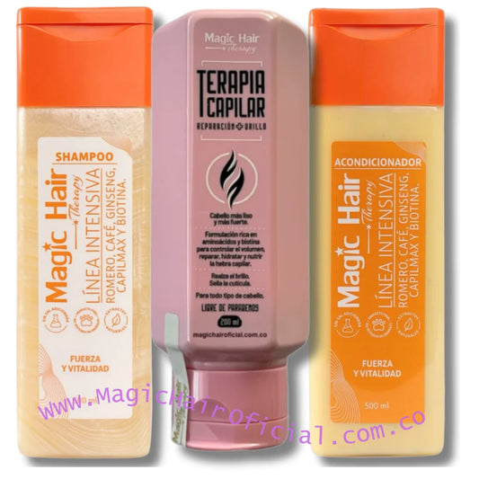 kit Terapia Capilar + Shampoo Crecimiento Acelerado + Acondicionador sin Sal | Magic Hair
