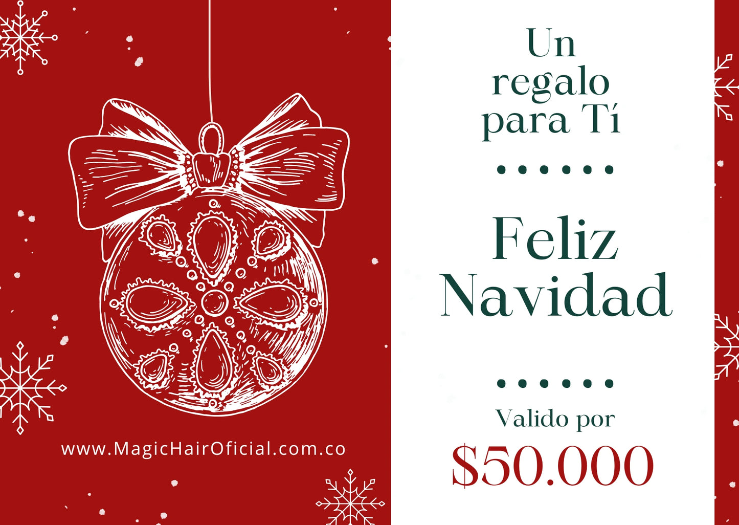 Tarjeta de Regalo Magic Hair - Regalos de Navidad - Envío por correo electrónico | Magic Hair