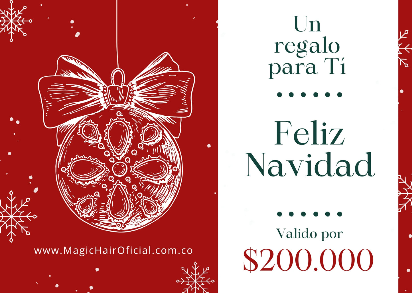 Tarjeta de Regalo Magic Hair - Regalos de Navidad - Envío por correo electrónico | Magic Hair