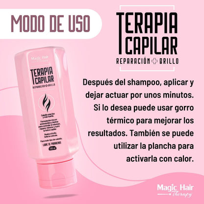 Kit Terapia Capilar Reparación + Shampoo Caída Cabello Pilostrong