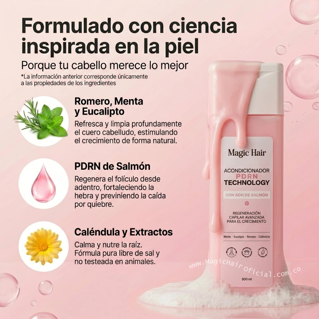 Acondicionador Sin Sal PDRN De Salmón Cabello Frágil 500ml