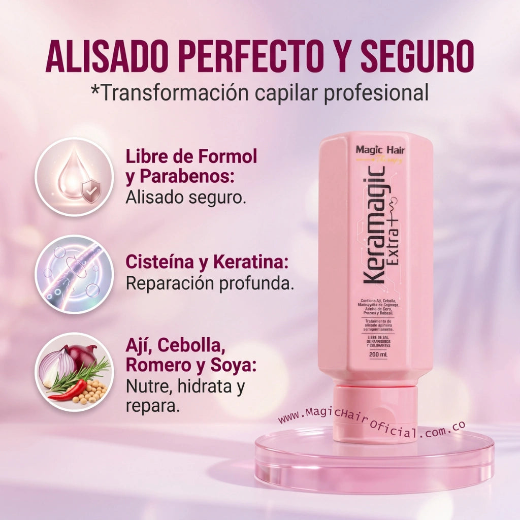 Alisado seguro para cabello crespo con keratina organica sin formol magic hair oficial medellin