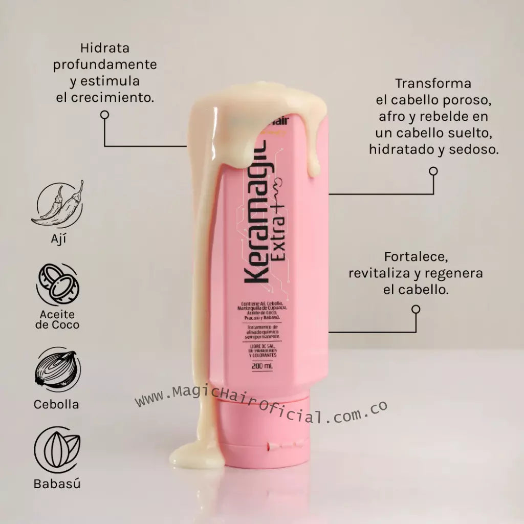 Beneficios e ingredientes de la keratina orgánica keramagic extra magic hair oficial medellin