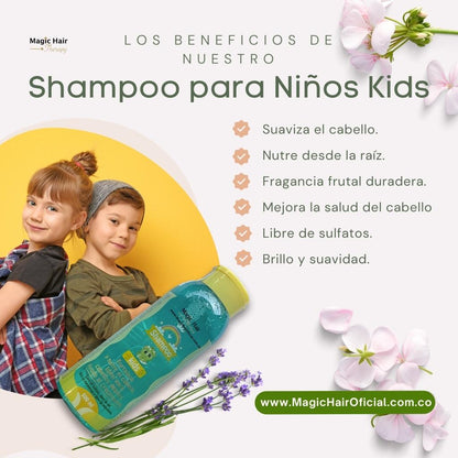 Shampoo Caída Cabello Pilostrong + Shampoo para Niños Kids | Magic Hair