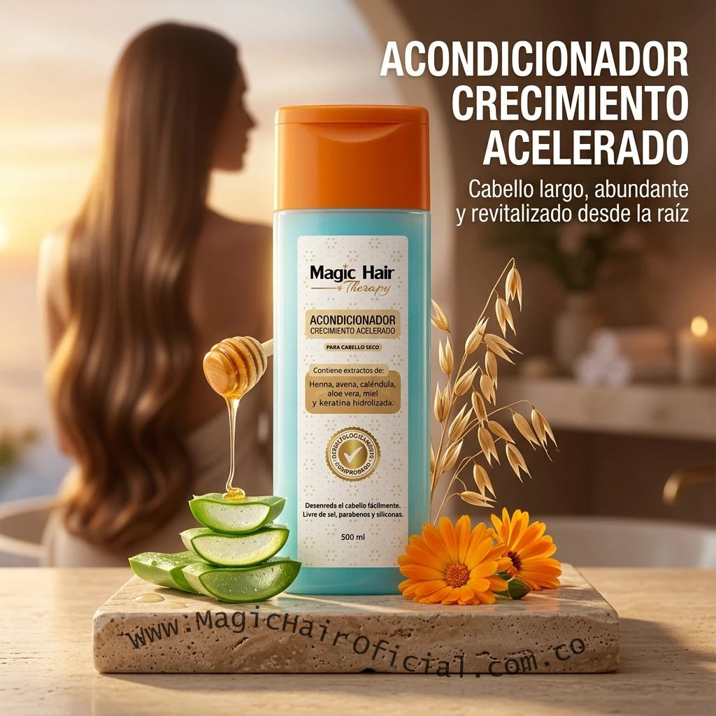 Acondicionador Crecimiento Acelerado, Aloe Vera - Cabello Estancado 500ml