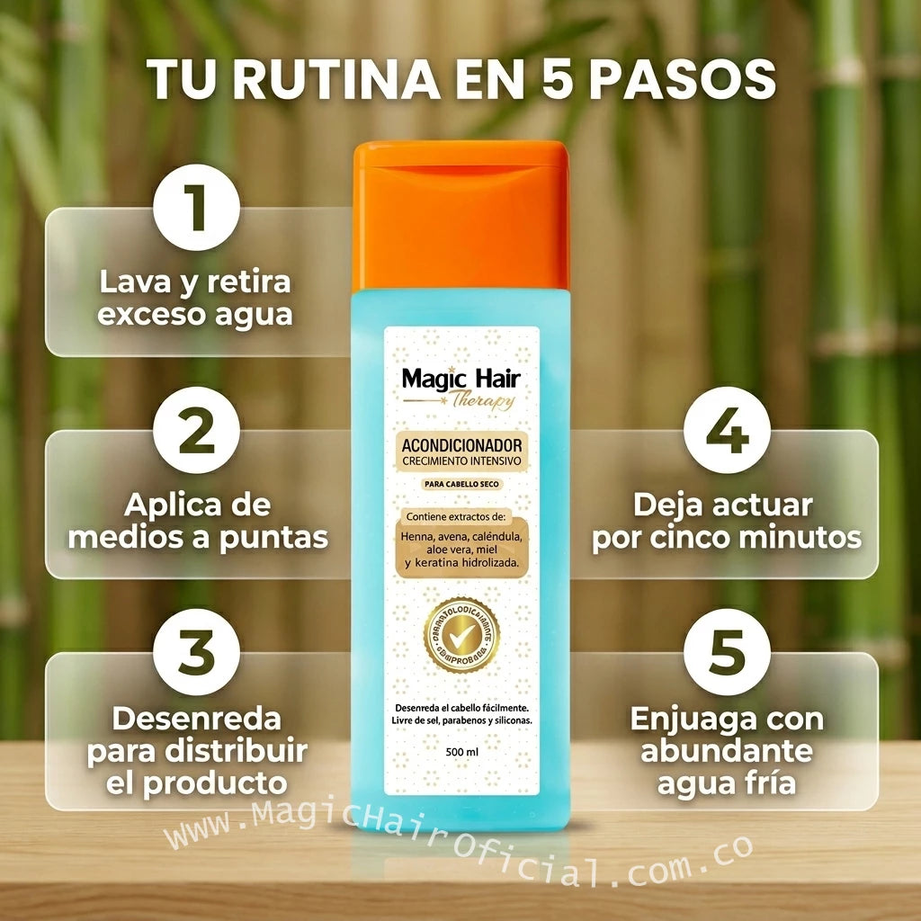 Acondicionador Crecimiento Acelerado, Aloe Vera - Cabello Estancado 500ml