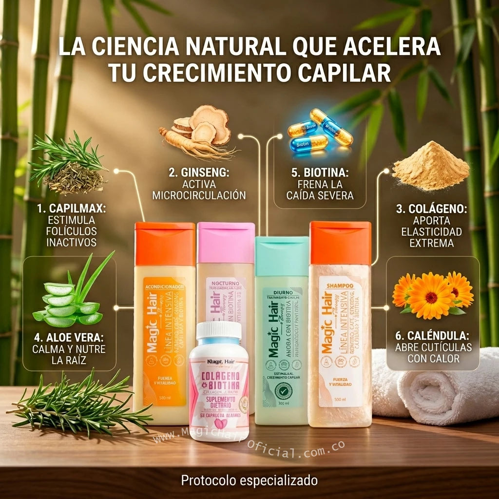 Kit Crecimiento Capilar con Biotina 6 Productos | Magic Hair