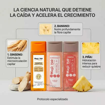 Kit Shampoo Crecimiento Acelerado Y Anticaída Cabello Débil 1500ml