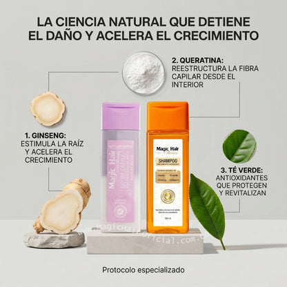 Kit Crecimiento Capilar y Repolarización Ginseng Cabello Maltratado 500ml