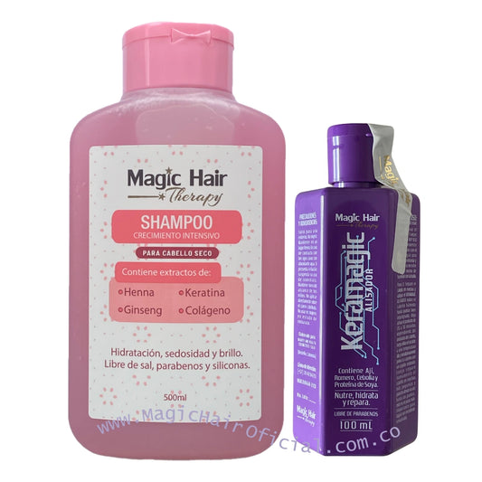 keratina Keramagic 100 ml + Shampoo para Cabello Seco | Magic Hair