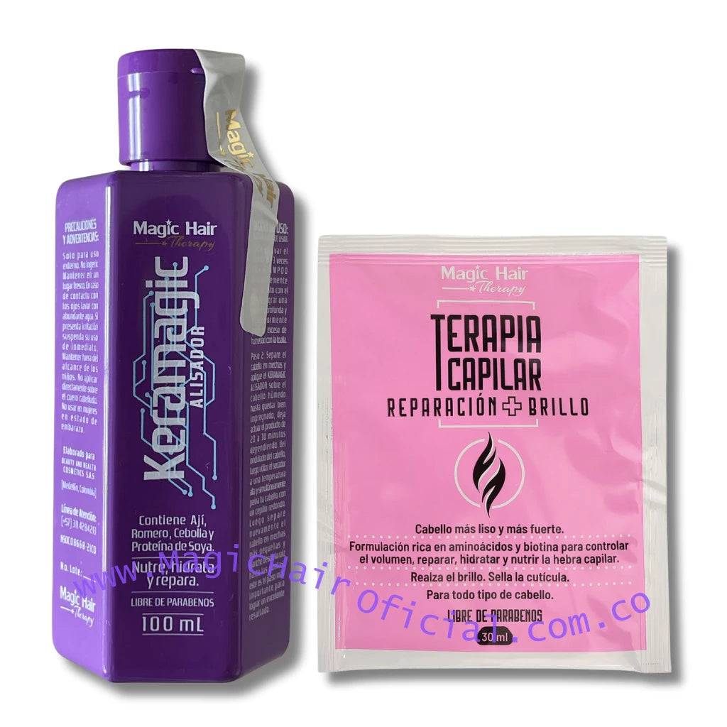 kit Keratina keramagic 100 ml + Terapia Capilar | Magic Hair