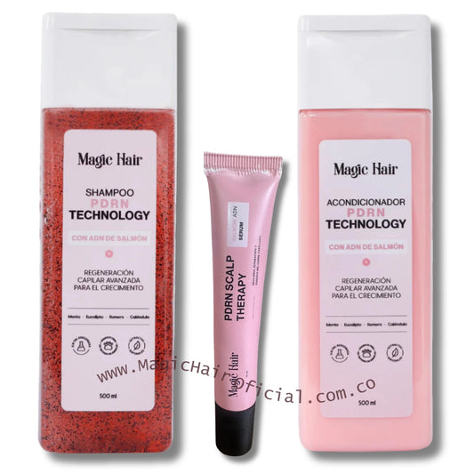 Kit Shampoo De Romero Y Serum Para El Cabello Con Caída 3 Pzas