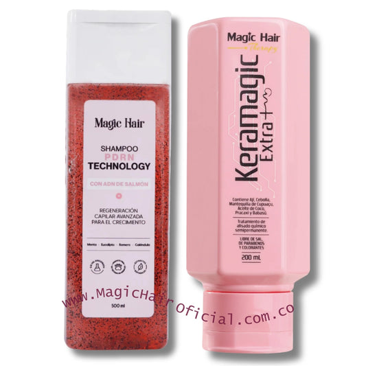 Kit de keratina organica y shampoo para alisar el cabello crespo sin dañarlo de magic hair oficial medellin
