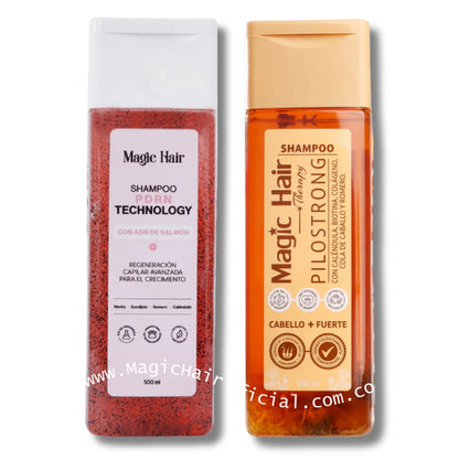 Kit de shampoo de romero para detener la caída y fortalecer el cabello débil magic hair oficial medellin