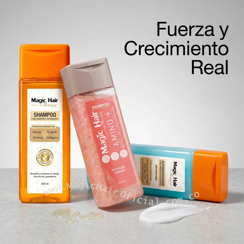Kit Shampoo Crecimiento Acelerado Anticaída Para Cabello Fino 1500ml