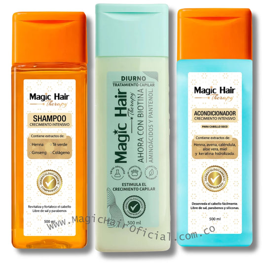 Kit Crecimiento Capilar Acelerado Con Capilmax Cabello Debilitado 3x500ml