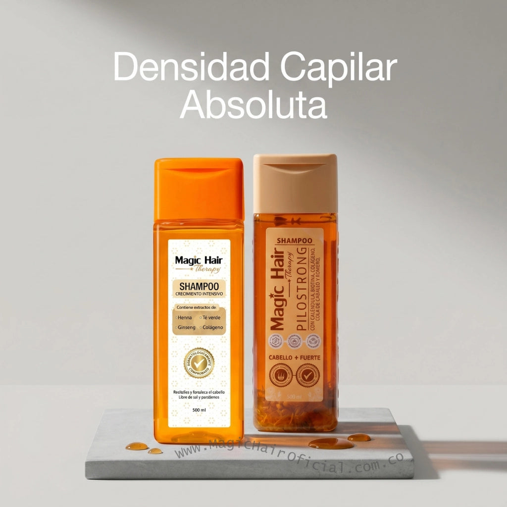 Kit Shampoo Para La Caida Del Cabello Con Ginseng En Cabello Fino 2 Unds