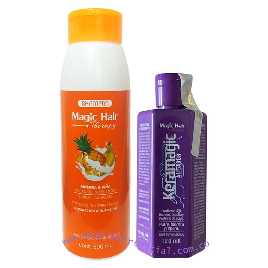 kit keratina Keramagic 100 ml + Shampoo para la Caida del cabello | Magic Hair