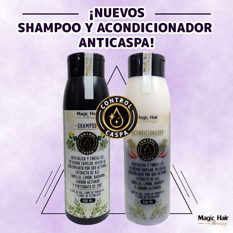 Kit Anticaspa Cabello Shampoo y Acondicionador | Magic Hair | Magia en tu Cabello Kit Magic Hair Magic Hair Oficial
