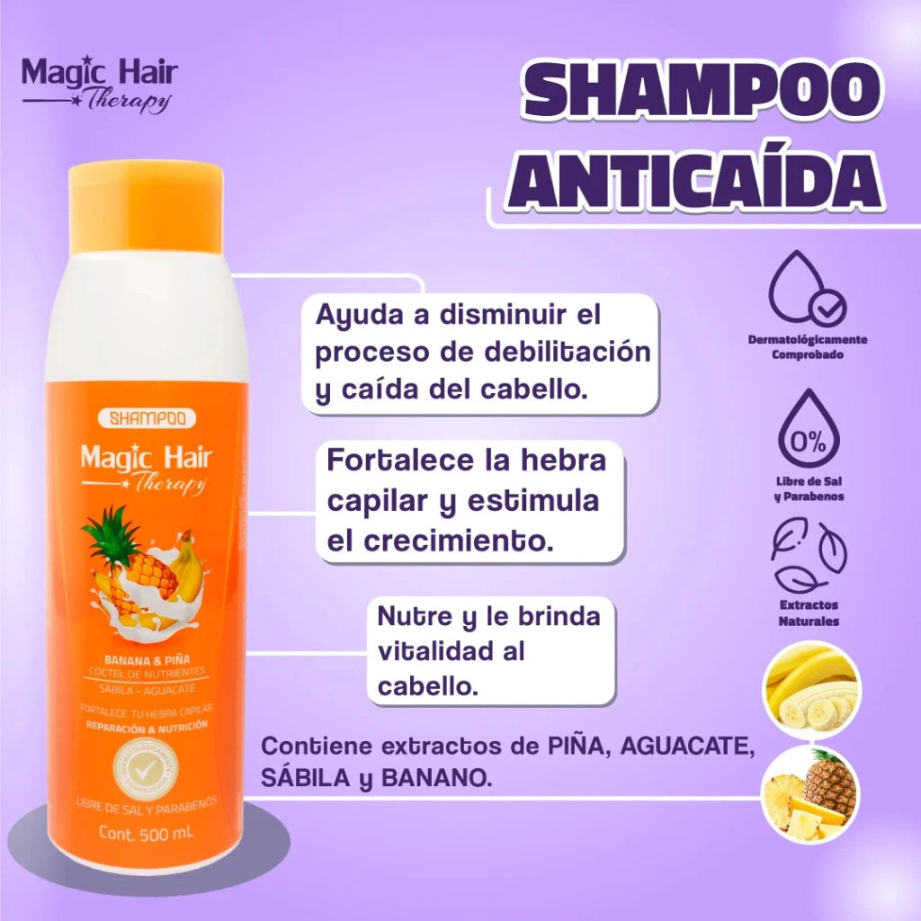 kit Repolarizacion Capilar + Shampoo para la Caida del Cabello + Acondicionador sin Sal | Magic Hair