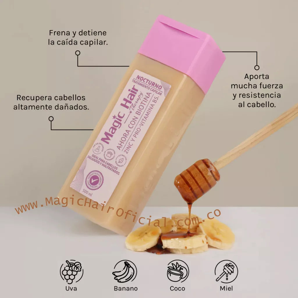 Tratamiento nocturno para la caída del cabello: beneficios e ingredientes naturales Magic Hair Oficial Medellín