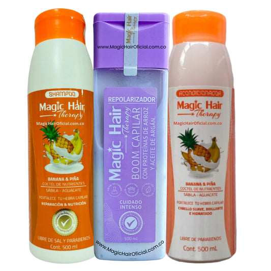 kit Repolarizacion Capilar + Shampoo para la Caida del Cabello + Acondicionador sin Sal | Magic Hair