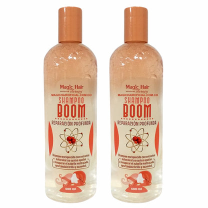 Kit 2 Shampoo Recuperar Cabello Dañado BOOM | Magic Hair - Magic Hair Oficial