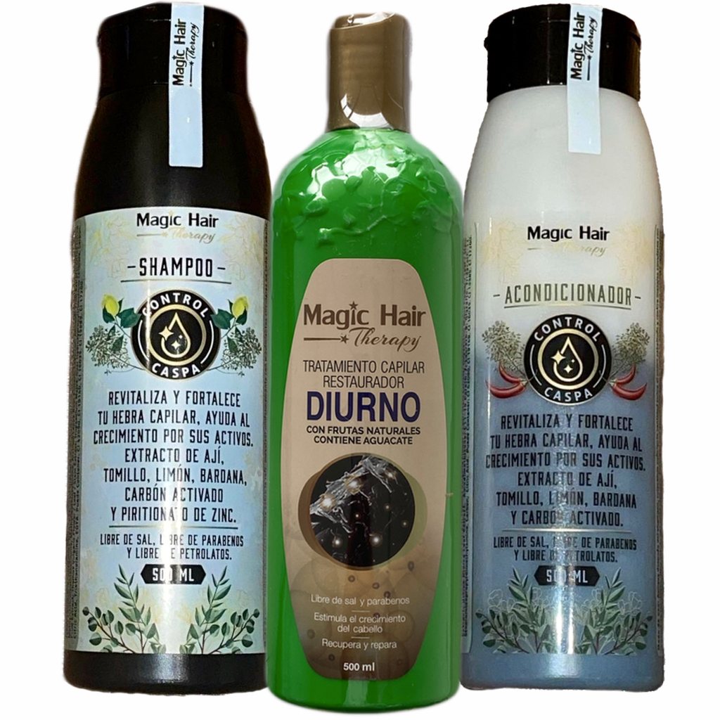Kit Anticaspa Cabello Black + Tratamiento Diurno | Magic Hair - Magic Hair Oficial