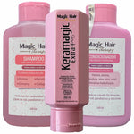 Keramagic Extra Keratin Kit + Dry Hair Growth Conditioning Shampoo | magic hair