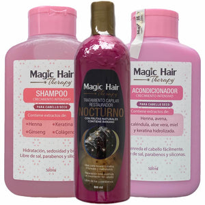 Kit Crecimiento Black Cabello Seco + Tratamiento Nocturno | Magic Hair - Magic Hair Oficial