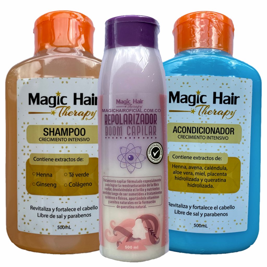 Kit Crecimiento Cabello Boom Repolarizador, Shampoo y Acondicionador | Magic Hair - Magic Hair Oficial