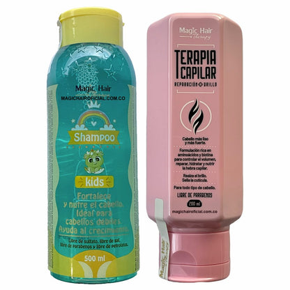 Kit Terapia Capilar Reparación + Champú Kids Niños | Magic Hair