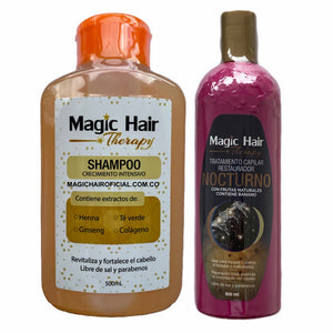 Kit Crecimiento Cabello Shampoo + Tratamiento Nocturno | Magic Hair - Magic Hair Oficial