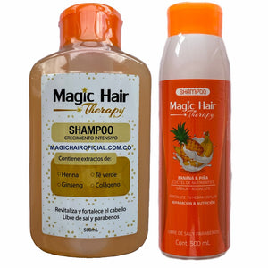 Shampoo Crecimiento + Shampoo Anticaída Cabello | Magic Hair - Magic Hair Oficial