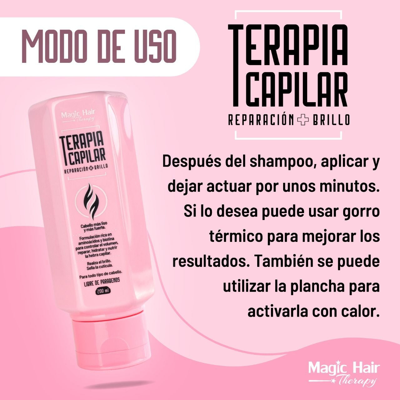 Kit Terapia Capilar Reparación + Champú Acondicionador Crecimiento Cabello Seco