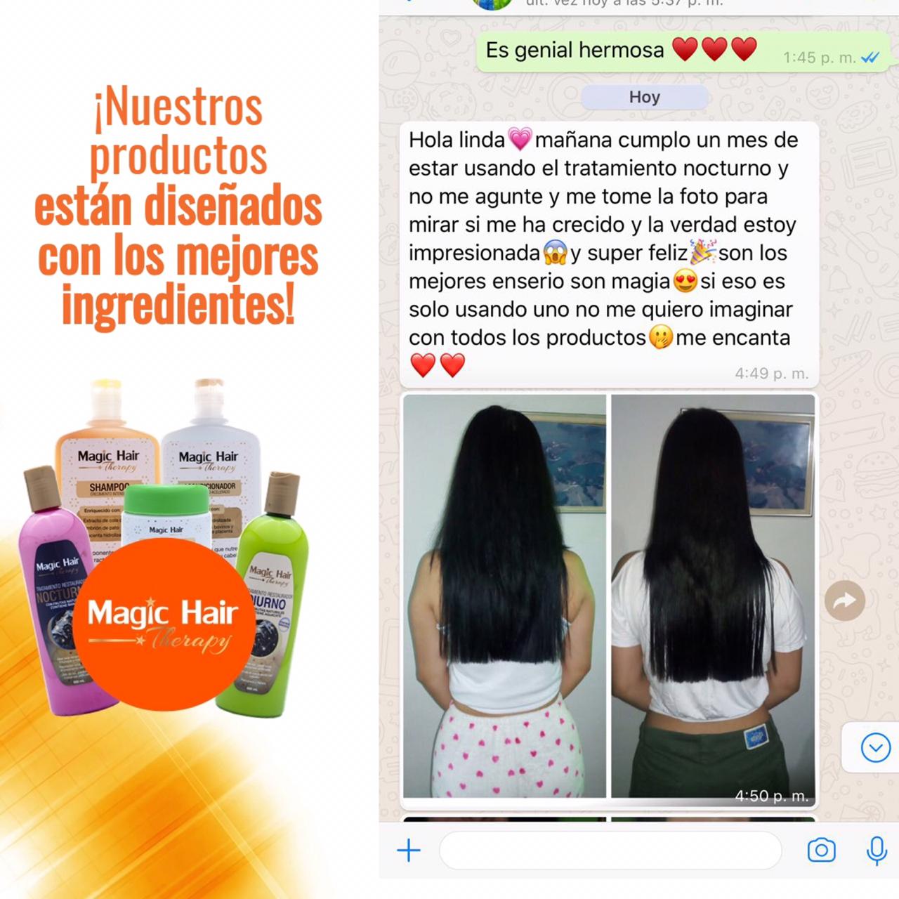 Acondicionador Anticaída + Tratamiento Capilar Nocturno | Magic Hair  | Magia en tu Cabello Kit Magic Hair Magic Hair Oficial