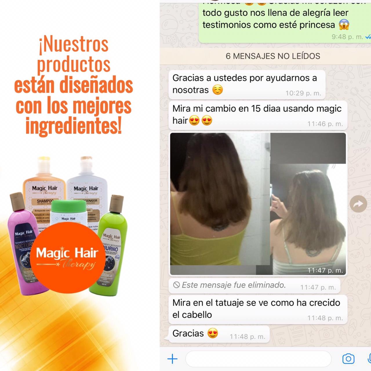 Shampoo Crecimiento del Cabello sin Sal | Magic Hair | Magia en tu Cabello Shampoo Magic Hair Magic Hair Oficial