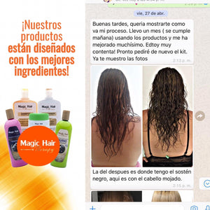 Kit Crecimiento Cabello Shampoo Acondicionador y Crema Peinar | Magic Hair | Magia en tu Cabello Kit Magic Hair Magic Hair Oficial