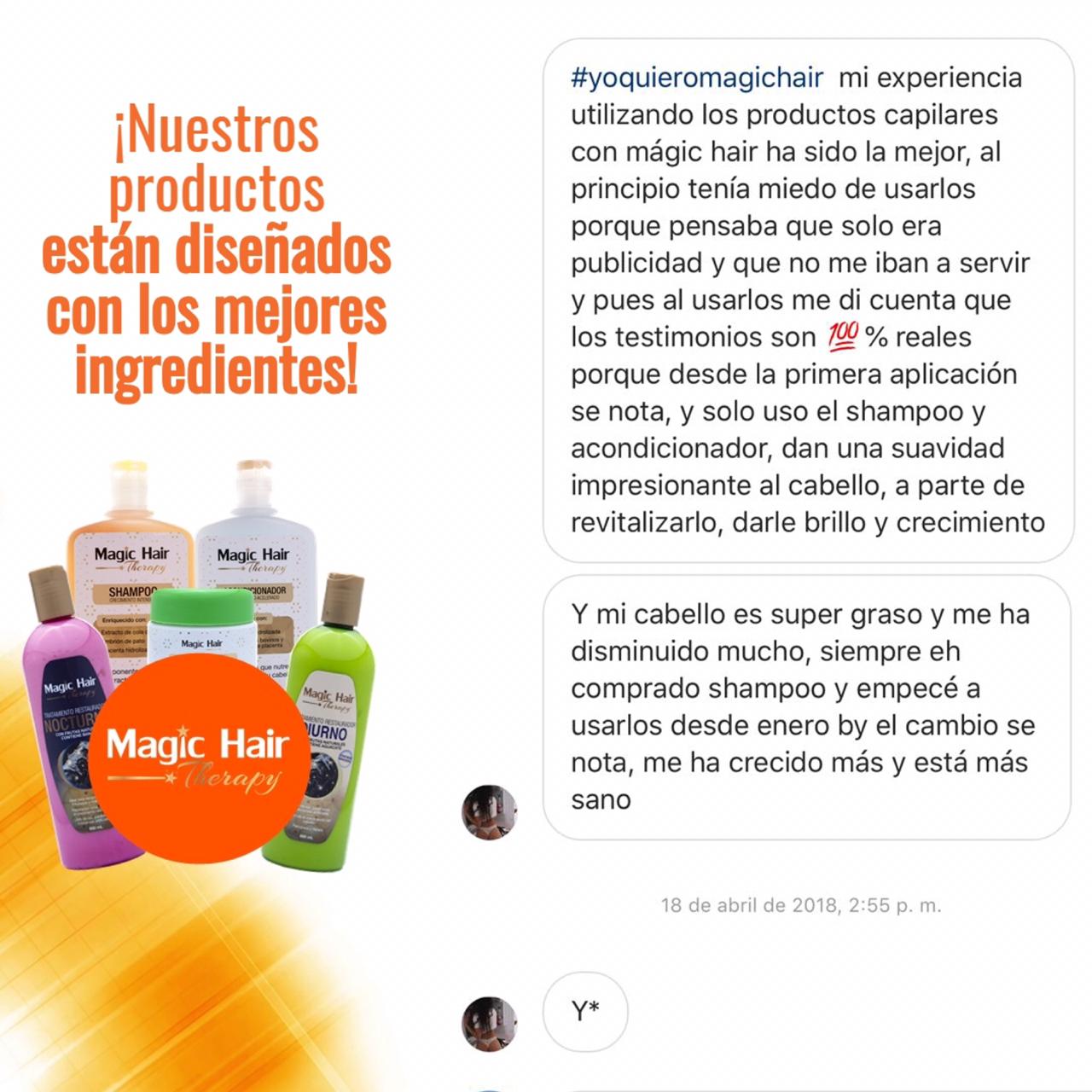 Kit Anticaída Shampoo y Acondicionador + Shampoo Crecimiento Kit Magic Hair Magic Hair Oficial