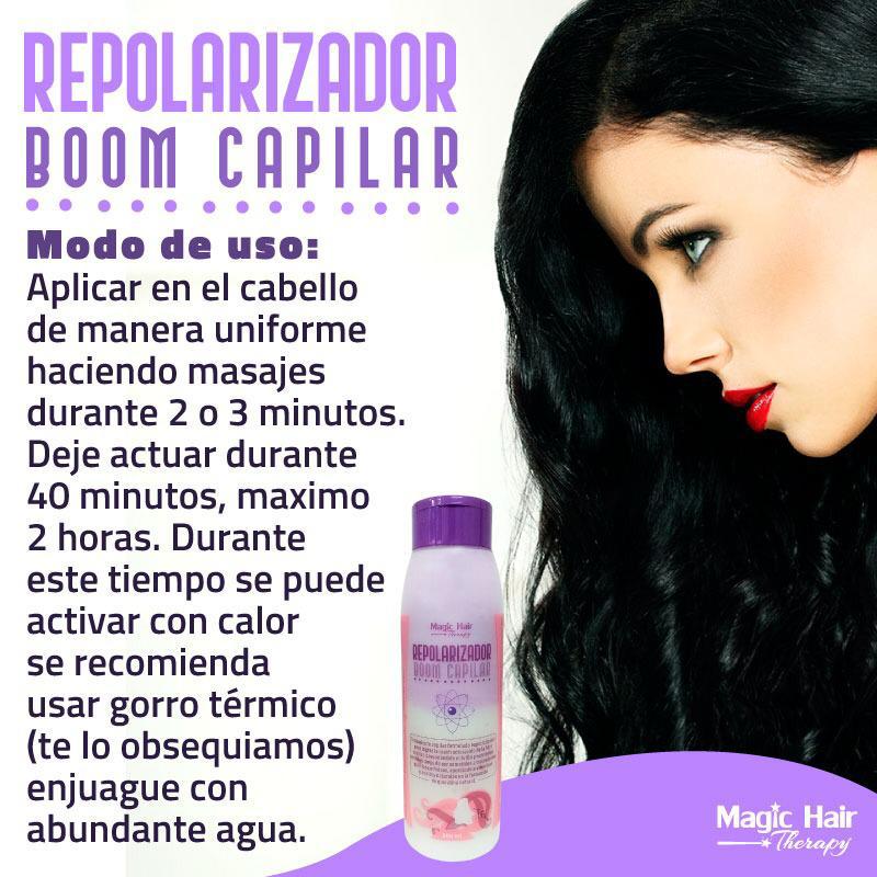 Kit Anticaída Cabello Boom Repolarizador, Shampoo y Acondicionador | Magic Hair | Magia en tu Cabello Kit Magic Hair Magic Hair Oficial