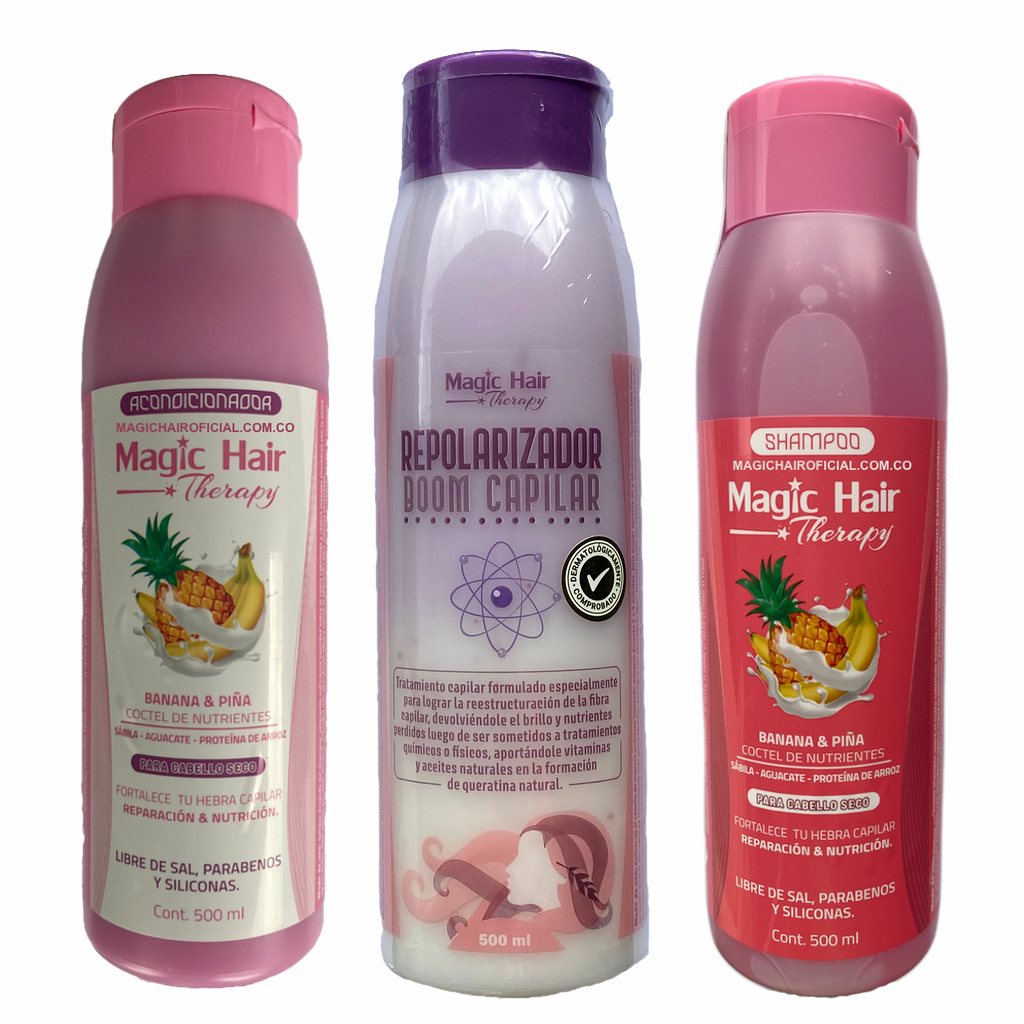 Dry Hair Loss Kit Boom Repolarizer + Shampoo and Conditioner