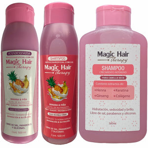 Kit Anticaída Cabello Seco + Shampoo Crecimiento | Magic Hair