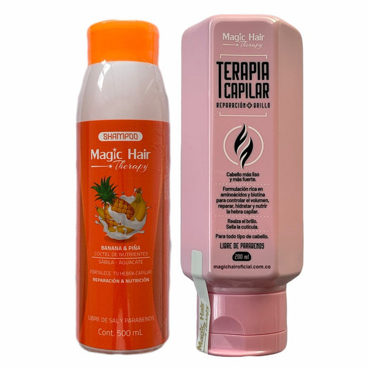 Kit Terapia Capilar Reparación + Champú Anticaída Cabello | Magic Hair