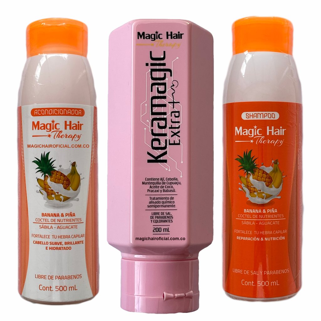 Kit Keratina Keramagic Extra + Champú Acondicionador Anticaída | Magic Hair