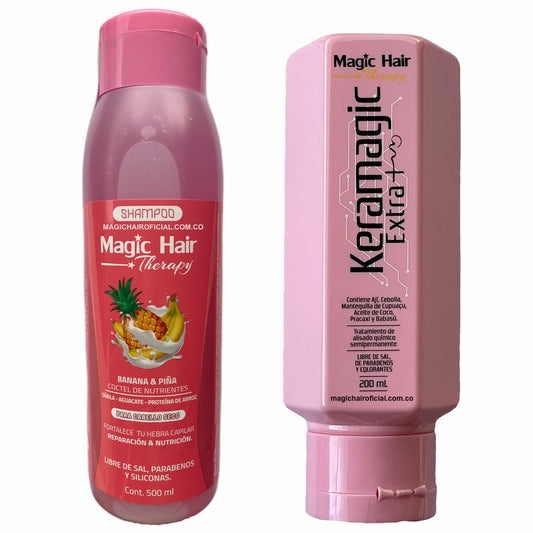 Kit Keratina Keramagic Extra + Champú Caída Pelo Seco | Magic Hair