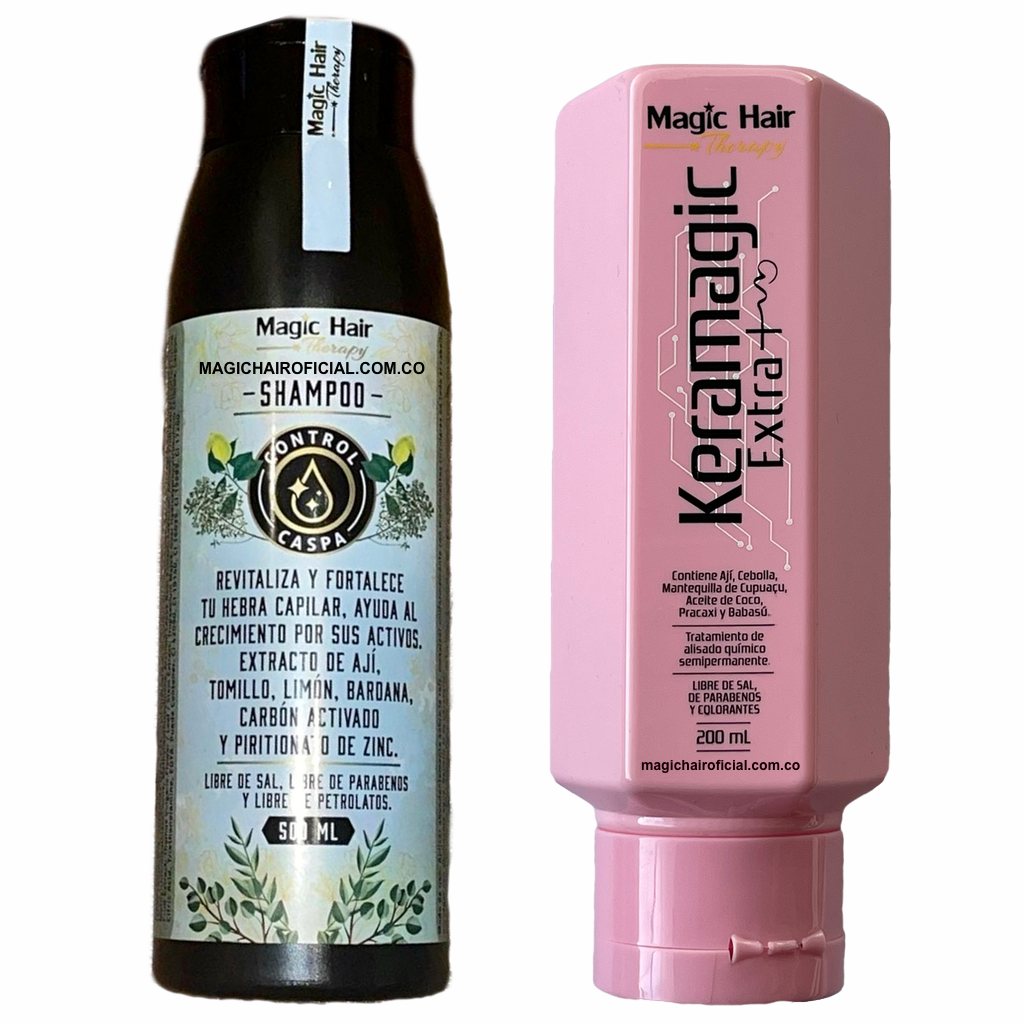 Kit Keratina Keramagic Extra + Champú Anticaspa | Magic Hair