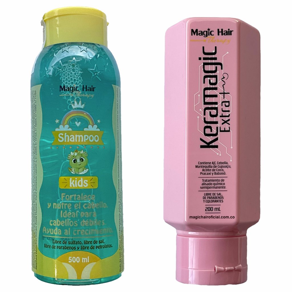 Keramagic Extra Keratin Kit + Kids Shampoo Children | magic hair