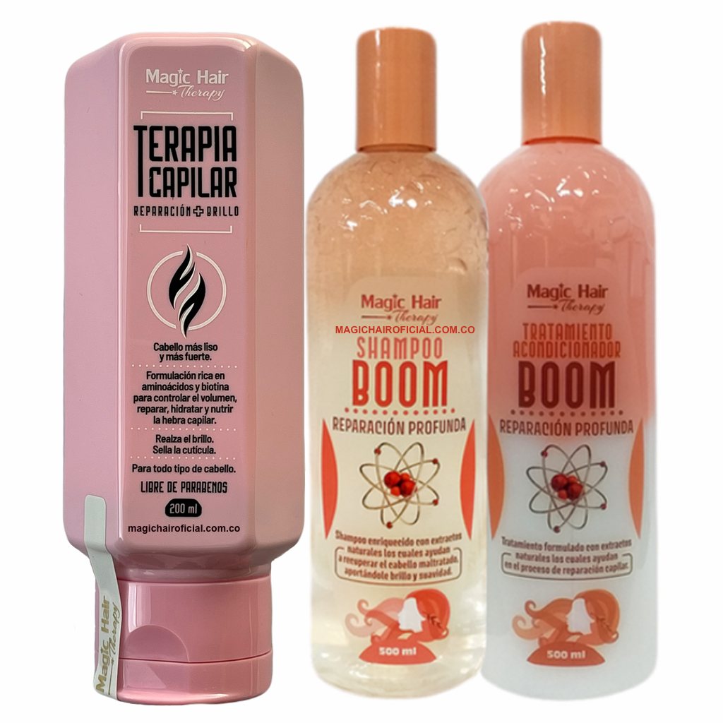 Kit Terapia Capilar Reparación + Champú Acondicionador Boom | Magic Hair