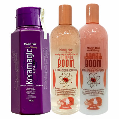 Kit Keratina Keramagic Alisador + Kit Champu Acondicionador Boom | Magic Hair - Magic Hair Oficial