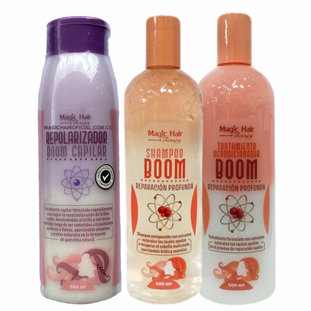 Shampoo Reparación Cabello BOOM + Acondicionador + Tratamiento Capilar | Magic Hair - Magic Hair Oficial
